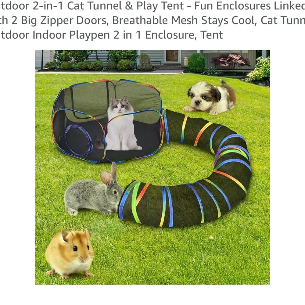 Pet Play Tunnel and Tent for Small Animals
